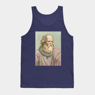 Colored Engraving of Plato Tank Top